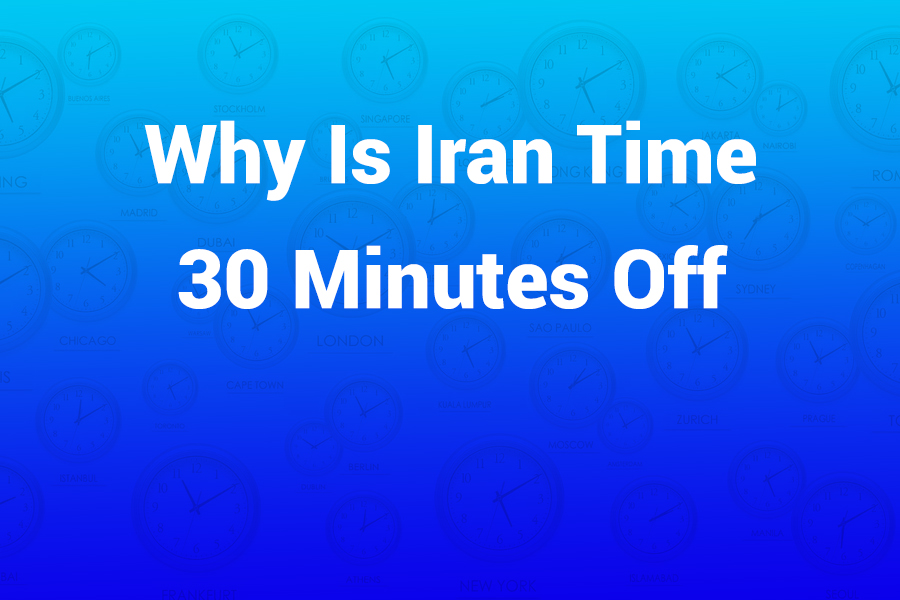 why is iran time 30 minutes off